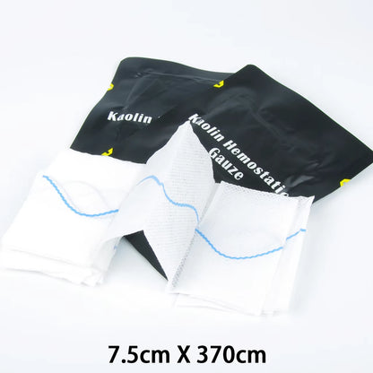 Hemostatic Kaolin Gauze Combat Emergency Trauma Z-Fold Soluble for Ifak Tactical First Aid Kit Medical Wound Dressing