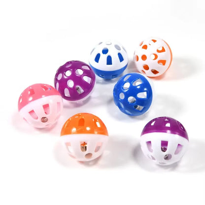 10Pcs Pet Parrot Toy Colorful Hollow Rolling Bell Ball Bird Toy Parakeet Cockatiel Parrot Chew Cage Fun Toys Pet Bird Supplies