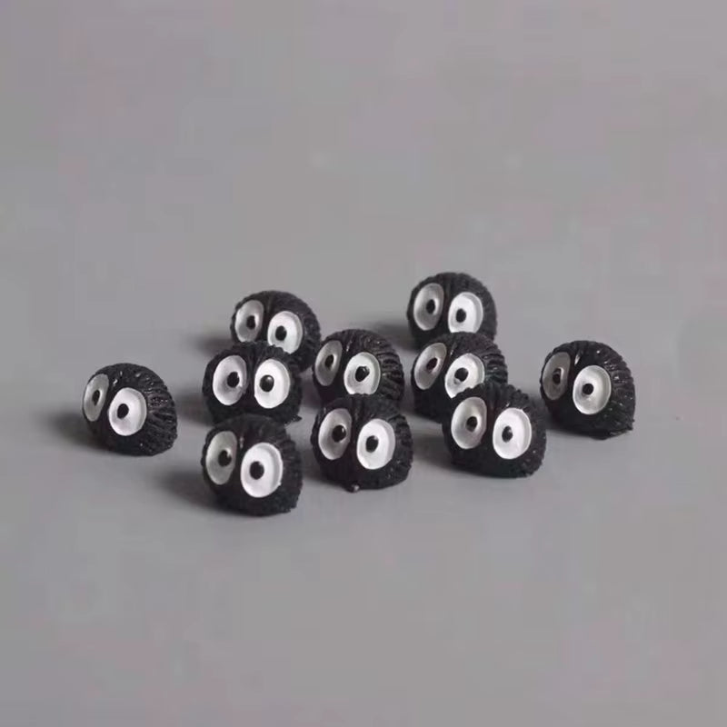 10PCS Mini Dust Ball Figure Elves Singular Resin Briquette Toy Miniature Fairy Garden Moss Micro Landscape Ornament Home Decore