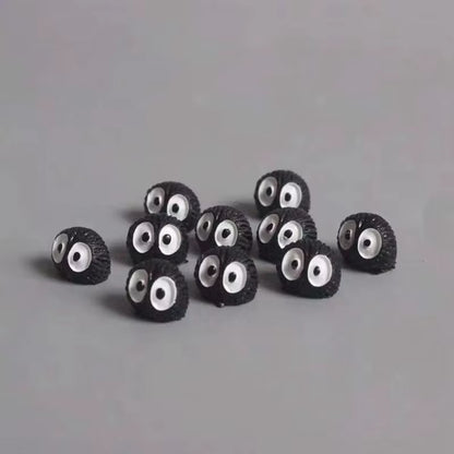 10PCS Mini Dust Ball Figure Elves Singular Resin Briquette Toy Miniature Fairy Garden Moss Micro Landscape Ornament Home Decore