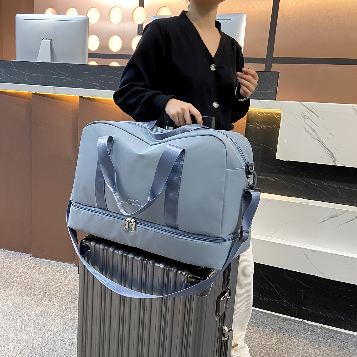 Versatile Carry-On Duffle Bag with Large Capacity and Lightweight Design - Perfect for Travel, Sports, and More Beauty Fashion