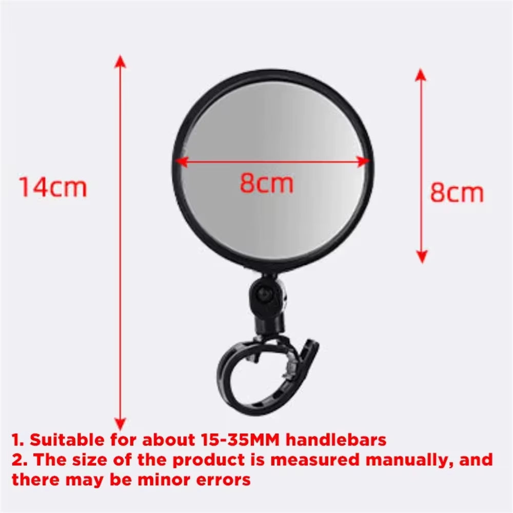 Universal Bicycle Mirror Rearview Adjustable Rotate Wide-Angle Cycling Handlebar Rear View Mirrors for MTB Road Bike Accessori