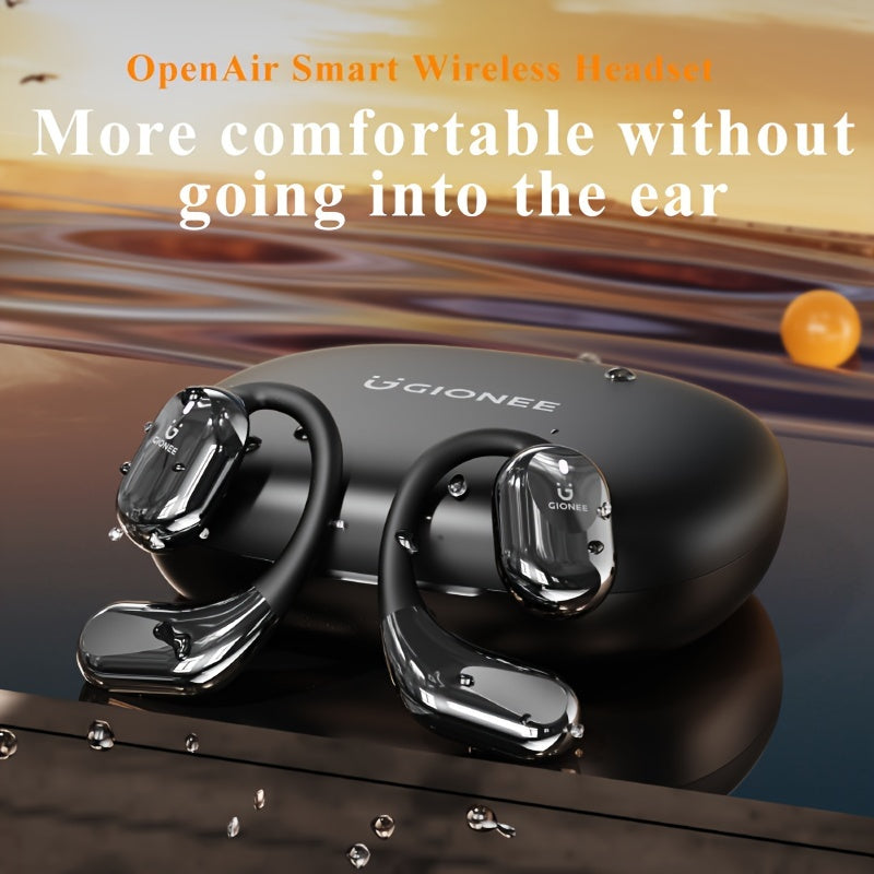 Gionee001True Wireless Earbuds With Mic, TWS In-Ear Headphones With ENC Noise Cancelling Mic, Sport Earhook Headset, Stereo In Ear Headphones With LED Display Charing Case, Wireless Running Sports Earbuds Earhook Beauty World Shop