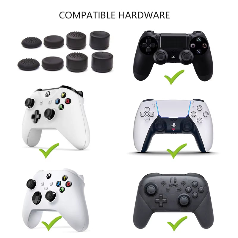 8Pcs Controller Thumb Stick Grip Cap for PS5 Silicone Anti-Slip Analog Rubber Cap for Ps4/Xbox Series X/S Accessories