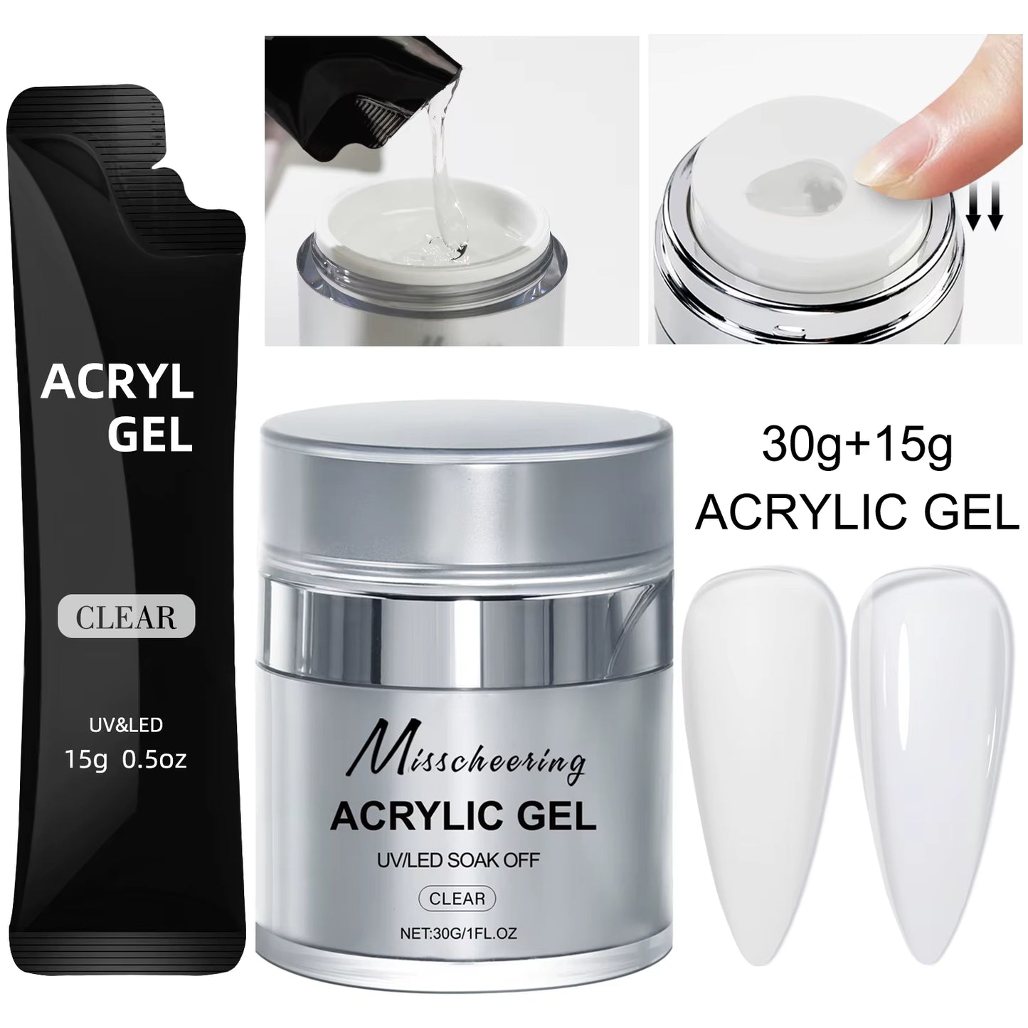 150G Large Capacity Nail Extension Gel Acrylic Semi-Permanent UV/LED Gel Varnish Suitable for DIY Design Nail Art Extension Tool