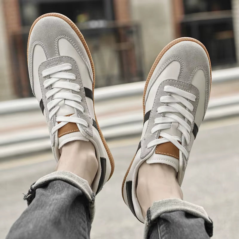 All-Match Male Skate Shoes Skateboard Footwea Genuine Leather Sneakers 2025 New Arrival Mens Tenis Masculino Leisure Walk Flats