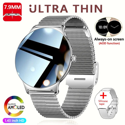 For Huawei Xiaomi New Ultra Thin Smart Watch Women Screen Always Display Time Sports Bracelet Bluetooth Call Fashion Smartwatch