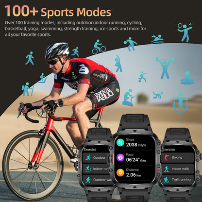 1pc Large 1.96" Touch Screen Smartwatch Pro - Multi-Sport Fitness Tracker, Answer/Make Calls, Message Notification, AI Control, Wireless Call, Heart Rate Monitor, Sleep Tracker, and More Beauty World Shop