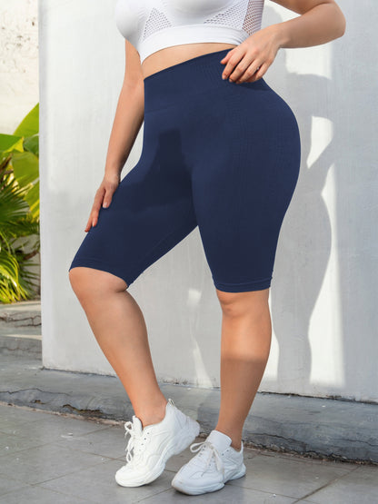 3-Pack Plus Size Yoga Shorts For Women, High Waist Peach Lift, Stretchy, Butt-lifting, High Elasticity, Fitness Activewear, Quick-Dry, Seamless Sport Shorts Set