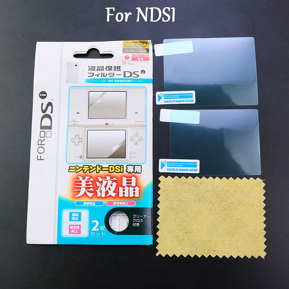 1Set LCD Screen Protector Film for Nintend NDS Dsi XL LL NDSL DS Lite Top Bottom HD Protective Film with Packaging Accessories