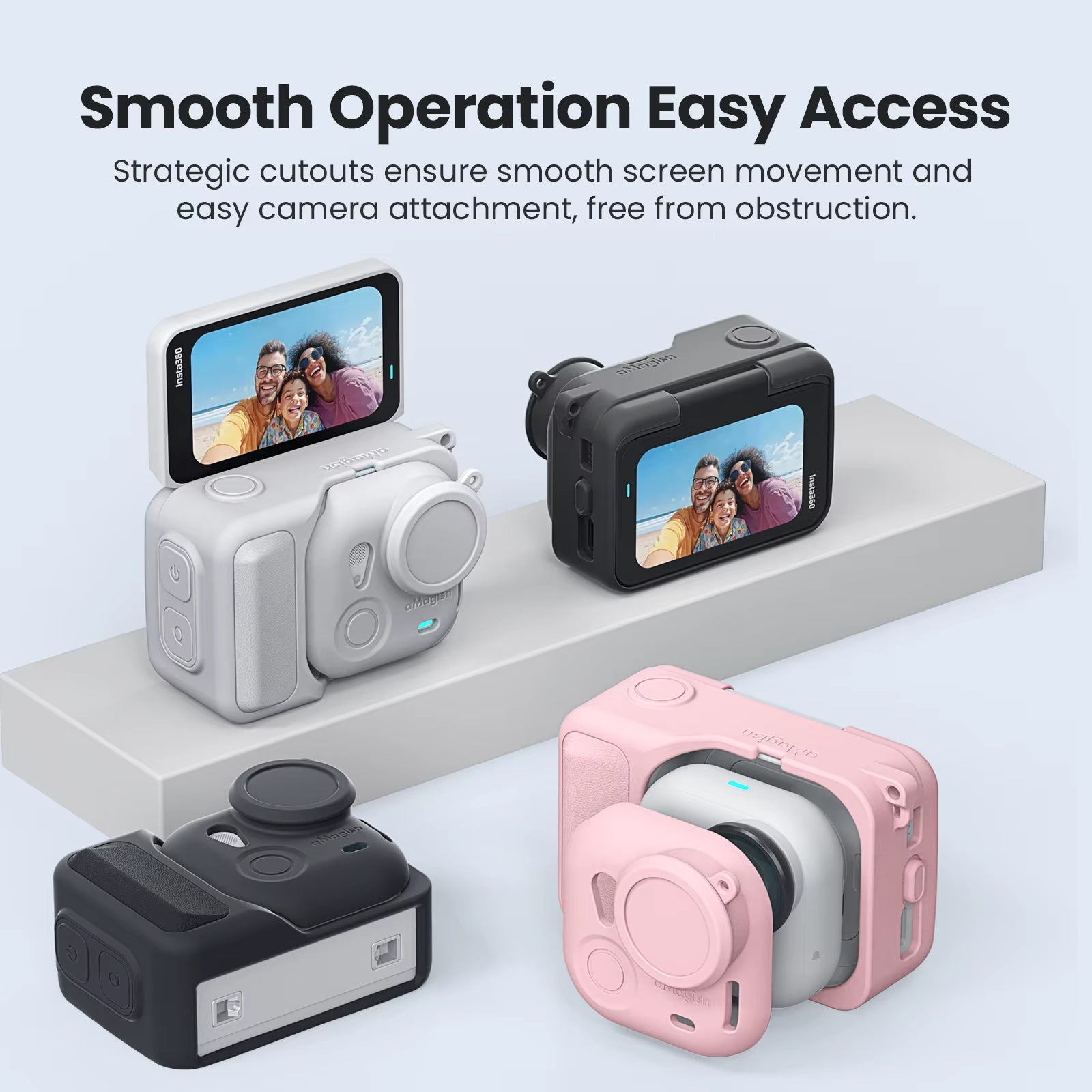 Silicone Protective Case for  GO Ultra Frame All-Round Protection Shell Cover for  GO Ultra Camera Accessories