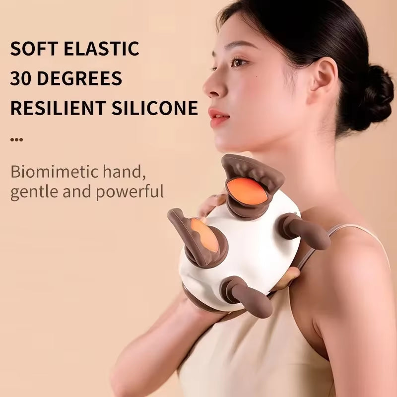 Finger Neck Shoulder Massager Wireless Neck Cervical Trapezius Kneading Massage Shawl Brushless Motor Neck Masajeador