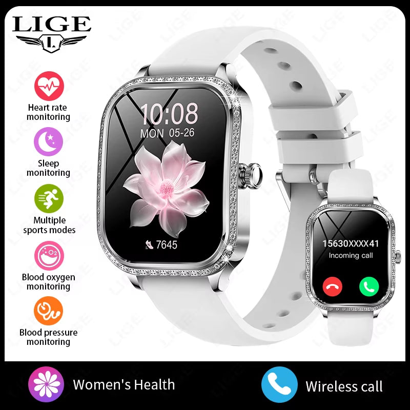 Smart Watch Women Waterproof Bluetooth Call Sports Fitness Heart Rate Monitor Smartwatch Mujer Digital Women'S Smartwatches