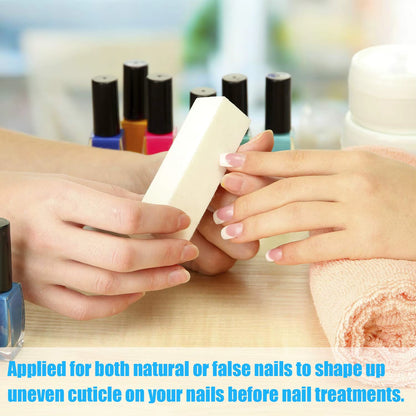 10Pcs White Nail Buffer Block 4 Way Professional Nail Files and Buffer Nail Sanding Tools for Gel Natural Acrylic Nails