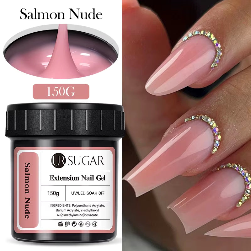 150G Quick Extension Gel Pink Jelly Milky White Camouflage Finger French Hard Gel UV LED Gel Nail Art Design Manicure