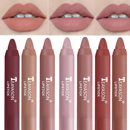 12 Colors Matte Moisturizing Lipstick Crayons - Long Lasting, Waterproof, Smooth, Fuller Lip Makeup Finish Valentine's Day Gifts Beauty Fashion