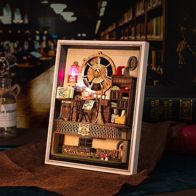 DIY Magic Club Photo Frame 3D Wooden Puzzle Intellectual Handmade Assembly Model Creative Toy Birthday Gift for Kids Teens