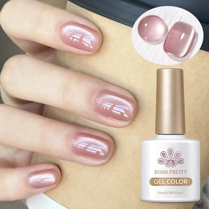 10Ml Nude Gold Glitter Cat Magnetic Gel Nail Polish Gold Blue Ultra Shine Soak off UV LED Varnish Nail Supplies