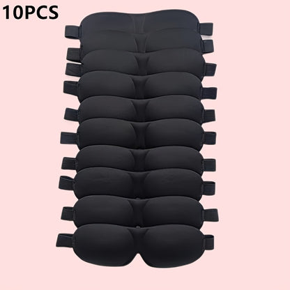 1/3/5/10 Pack Pure Blackout 3D Contoured Eye Mask for Adults - Heavy Duty Hypoallergenic & Fragrance-Free, Soft Ergonomic Fit (Men & Women) - Travel, Home, Office Use, No Leakage, Beige-Friendly - Ideal Gift for Night Beauty Fashion
