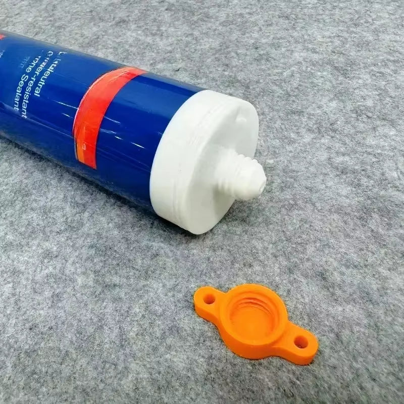 2PCS Sealant Nozzle Cleaner Cap Prevents Drying for Glass Caulk Tubes Standard Size DIY Tool