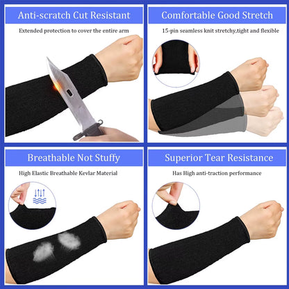 1Pair Arm Protectors Guard Sleeves Safety Protective for Thin Skin and Bruising Cut Resistant Forearm for Men Women