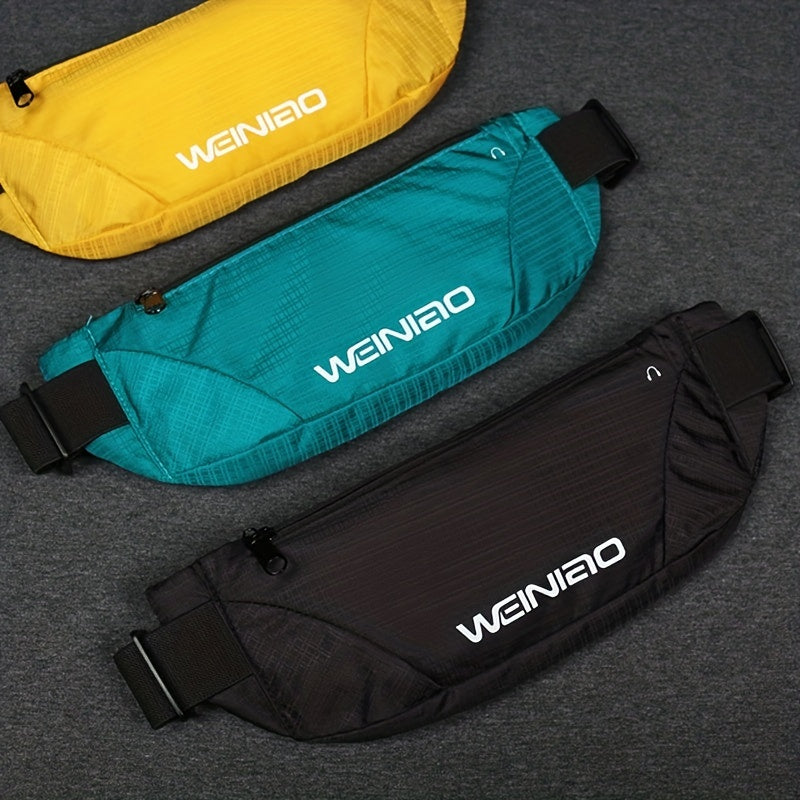 Adjustable Waist Pack with Zipper Closure - Heavy-Duty Outdoor Running, Hiking, Cycling Backpack - Extended Strap (25.59-55.12inch) - Large Capacity Belly Button Bag for Travel, Gym, Everyday Use - Multi-Color Options (Yellow