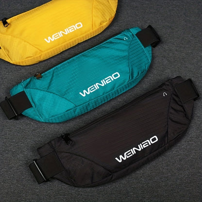 Adjustable Waist Pack with Zipper Closure - Heavy-Duty Outdoor Running, Hiking, Cycling Backpack - Extended Strap (25.59-55.12inch) - Large Capacity Belly Button Bag for Travel, Gym, Everyday Use - Multi-Color Options (Yellow
