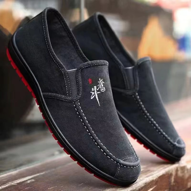 Men'S Spring anti Slip and Wear Resistant Work Shoes Soft Soled Comfortable Single Shoes Fashionable and Versatile Casual Shoes