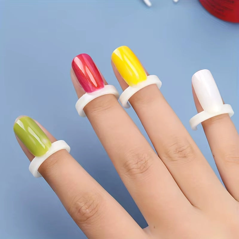 50Pcs Nail Display Ring DIY Showingself Color Board Colors Display 2*2*1Cm Card Ring Shape Can Be Put on the Nail Polish Bottle