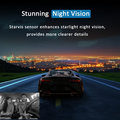 ZKCAMSPY Dual Front and Inside Car Dash Camera with, G-Sensor, Loop Recording, Night Vision, Motion Detection, Parking Monitoring - Dashboard and Cabin Viewing, Compatible with PC, Hardwiring Powered - for Taxi, Truck, SUV, S Beauty Fashion