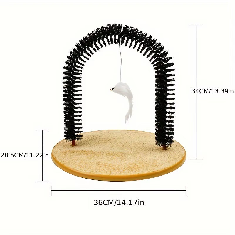 1Pc Cat Grooming Massage Brush - Multi-Functional Cat Comb Pet Toy for Cat Self-Grooming, Interactive Cat Playtime Supplies