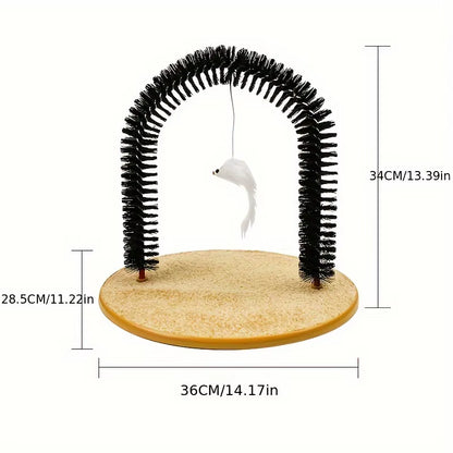 1Pc Cat Grooming Massage Brush - Multi-Functional Cat Comb Pet Toy for Cat Self-Grooming, Interactive Cat Playtime Supplies