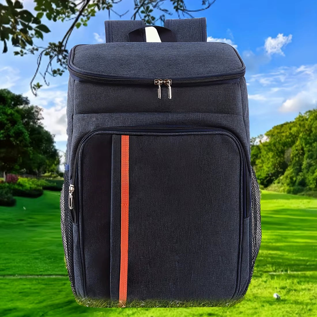 Double Shoulder Insulated Bag Large Capacity Durable Outdoor Picnic Camping Sports Backpack Oxford Cloth Insulated Cold Ice Bag