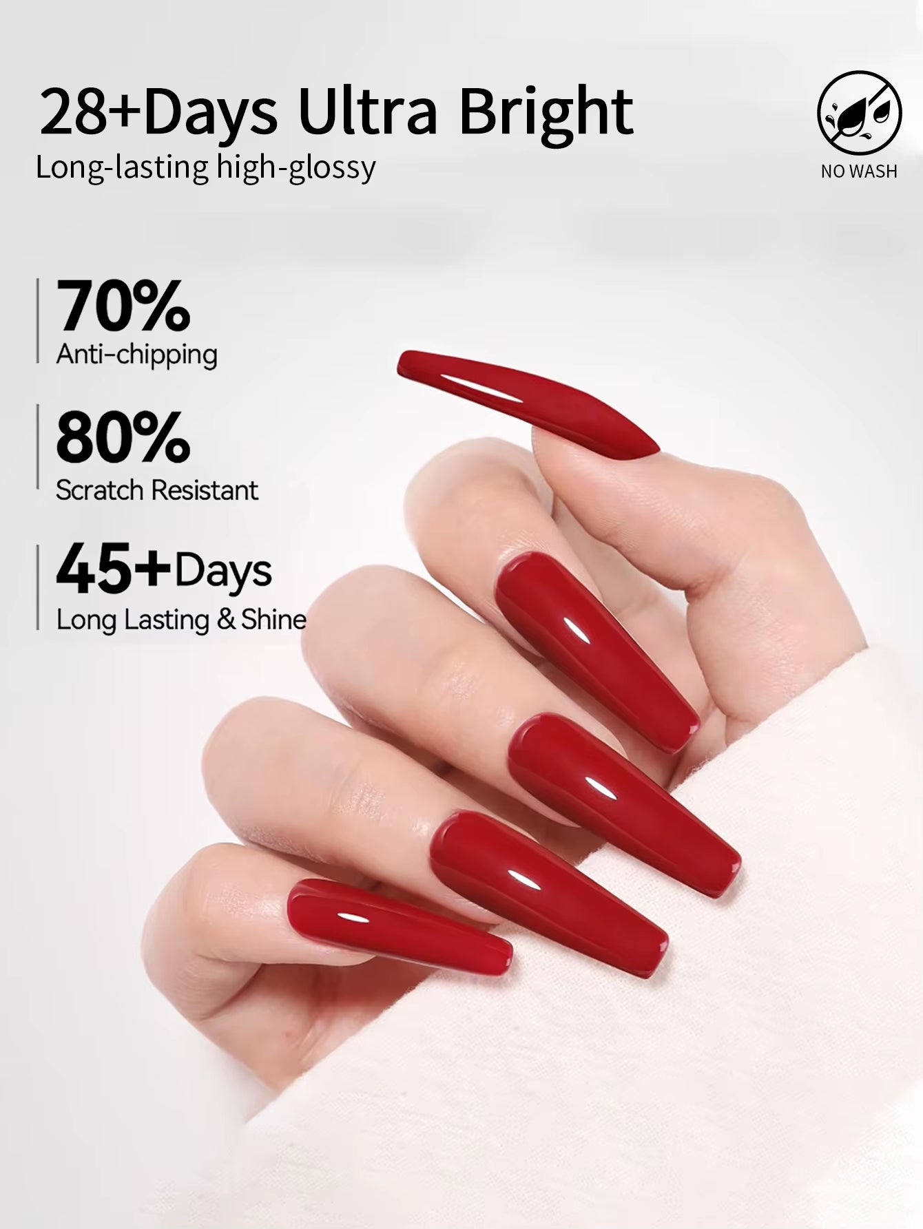 RS NAIL 2 in 1 No Wipe Top Coat and Base Coat Gel Nail Polish Multifunctional Base Gel Semi-Permanent Soak off Gel Nail Lacquer