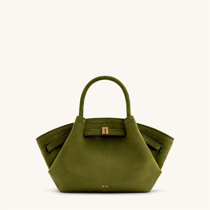2025New Women'S Canvas Brown Crossbody Shoulder Bag Mini Vegan Leather Tote Bag Handbag Dumpling Bag High Quality Leather