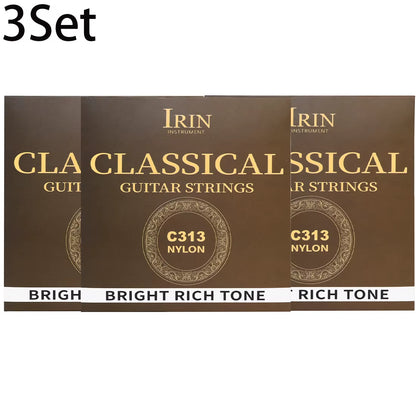 6 Pcs Nylon Classical Guitar Strings Set - Black Clear Silver Plated Copper Wound - Guitarra Strings - Guitar Accessories