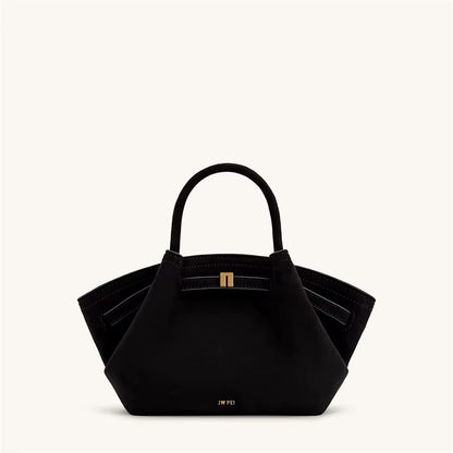 2025New Women'S Canvas Brown Crossbody Shoulder Bag Mini Vegan Leather Tote Bag Handbag Dumpling Bag High Quality Leather