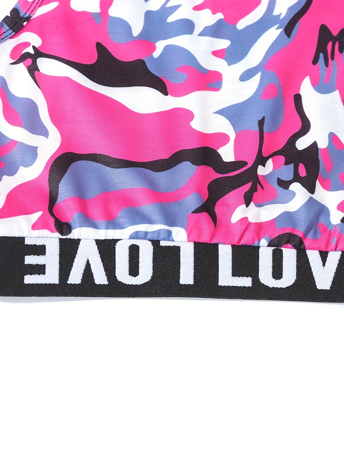 2sets/4pcs Letters Print Camouflage Sleeveless Vest Top + Pants Set For Girls - Versatile And Trendy Sport Set - Summer Wear - Perfect Gift for Active Girls