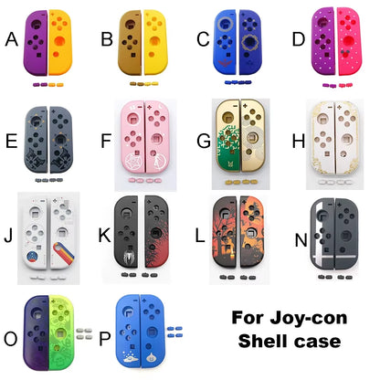 Cartoon Pattern Front Back with Middle Frame Shell Housing Case Plastic Cover for Nintend Switch NS Nxjoy-Con Joycon Controller