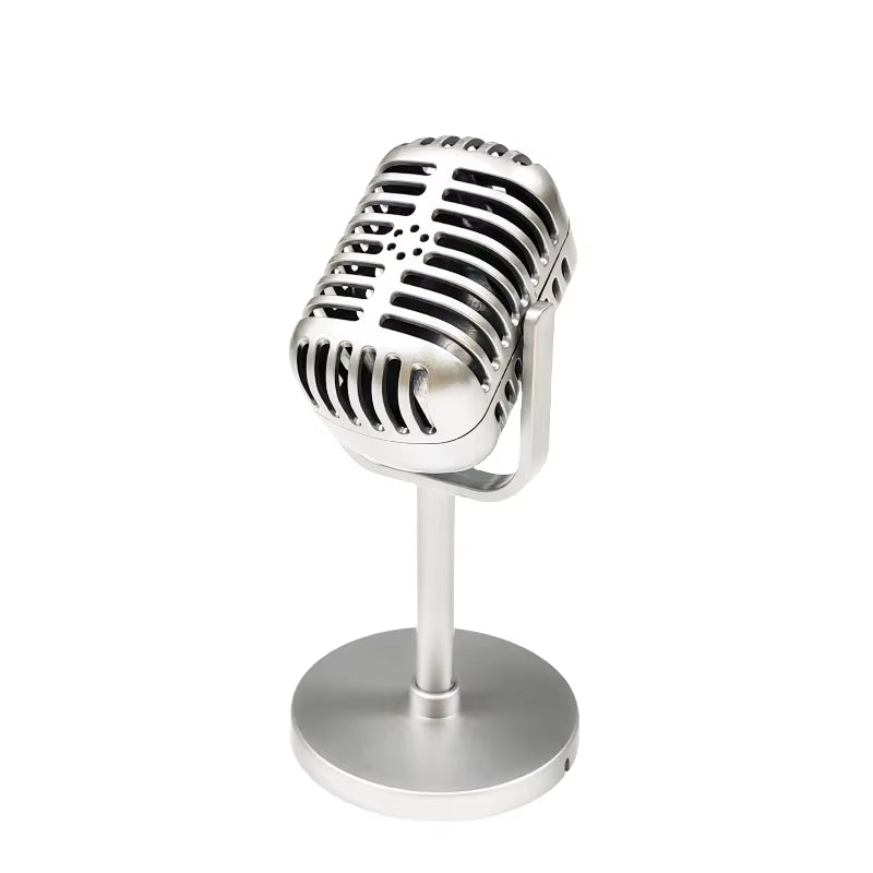 Retro Microphone Prop Classic Plastic Microphone Party Favors Live Performance Home Decoration Ornaments