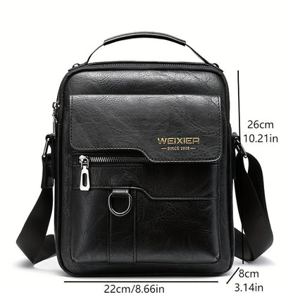 Fashionable High-End Vintage Shoulder Bag, Vertical Business Versatile Casual Crossbody Commuter Messenger Bag Beauty Fashion