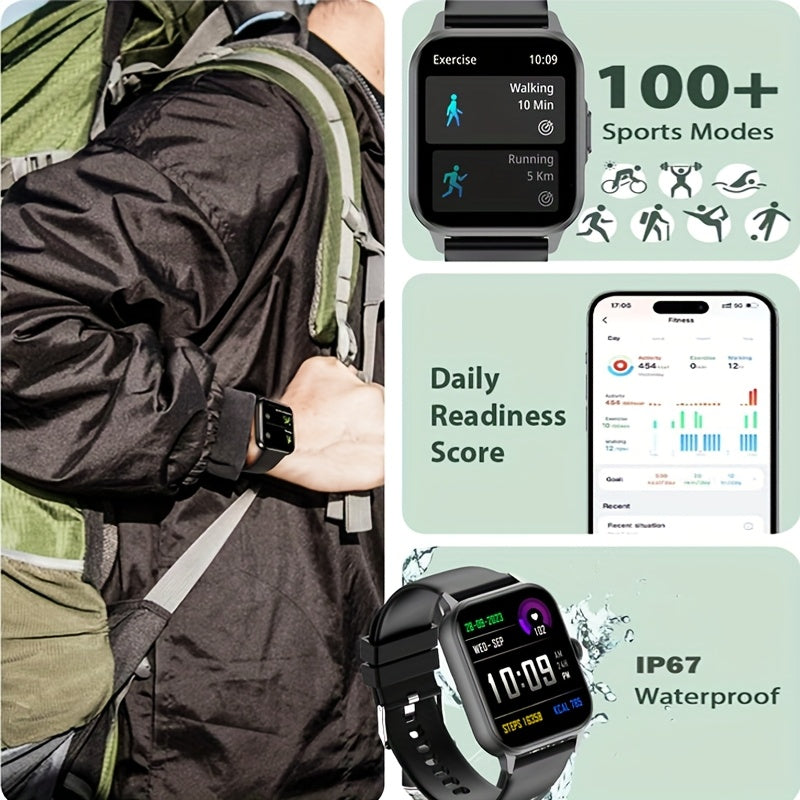 2025 New Smart Watch Men Full Touch Screen Sport Fitness Watch IP67 Waterproof Wireless Call Smartwatch Men+box for Android iPhone Beauty World Shop