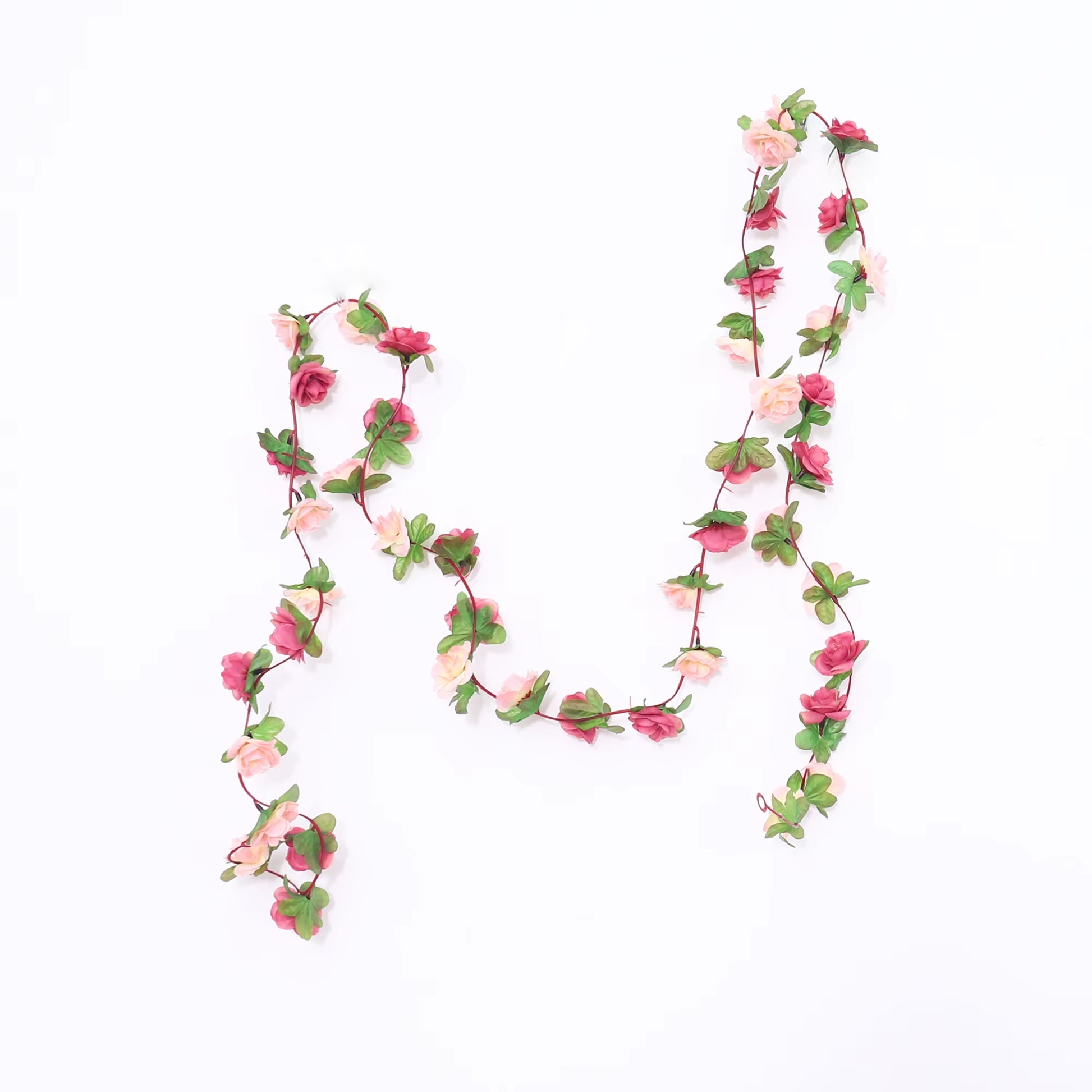 2.5M Rose Artificial Silk for Wedding Garland Fake Plant Flowers Vine Home Room Wedding Wall Hanging Garden Arch DIY Decoration