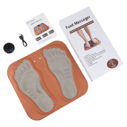 TENS Microcurrent 3D Foot Massager Pad Foldable Accupressure Mat Muscle Electroestimulador Physiotherapy Foot Helper Relaxation