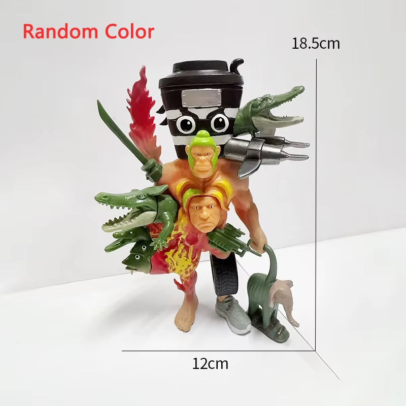 Creative Fun Italian Brainrot Elephant Shark Stitching Monster Tralalero Tralala Tung Doll Ornaments Combination Model Toy Gifts