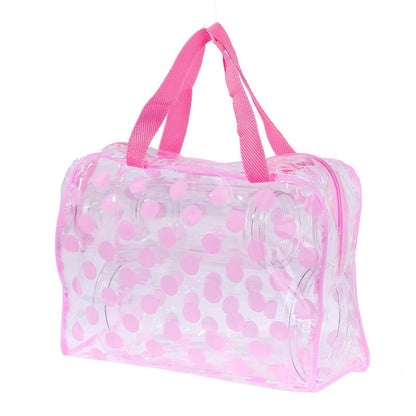 Transparent Polka Dot Women'S Makeup Bag Waterproof PVC Cosmetic Bag Portable Women Storage Bag Toiletries Female Wash Bag