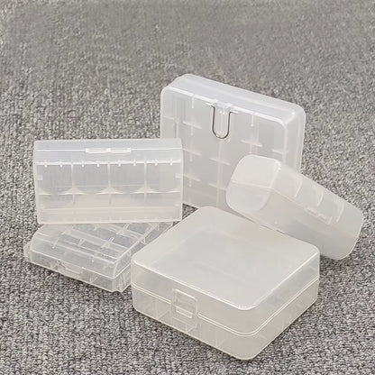 26650 18650 Battery Storage Box Hard Case Holder for 4 18650 4AA 4AAA Rechargeable Battery Power Bank Plastic Case Transparent