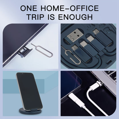 Multi USB Charging Adapter Cable Kit, USB C Conversion Set USB A & Type C to Male Micro/Type C, Data Transfer, Card Storage, Tray Eject Pin, Phone Holder Beauty Fashion