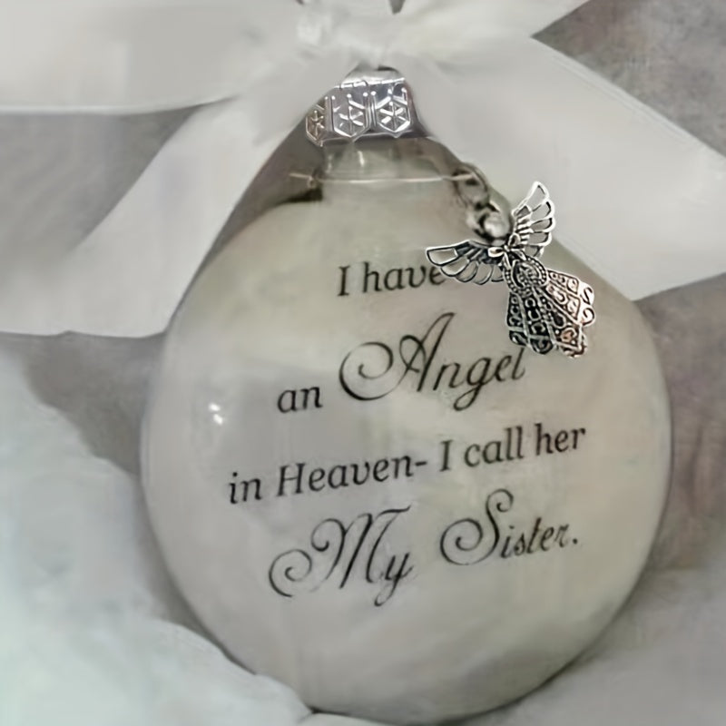 1pc, In Heaven Relatives Name Ornament, Keepsake Feather Plastic Ball, Ornament Pendant, Home Decor, Room Decor, Bedroom Decor Beauty Fashion