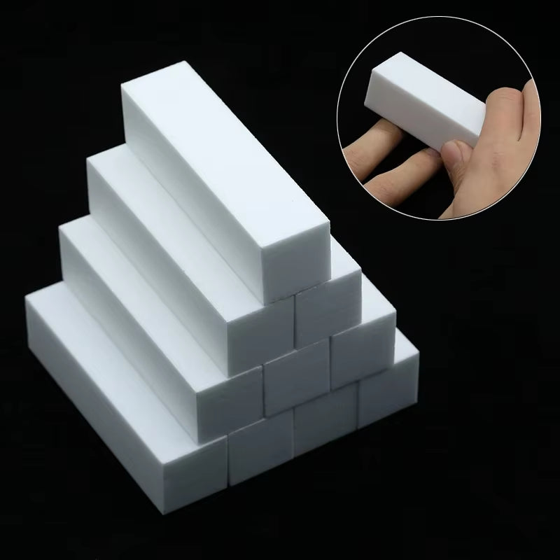 10Pcs White Nail Buffer Block 4 Way Professional Nail Files and Buffer Nail Sanding Tools for Gel Natural Acrylic Nails